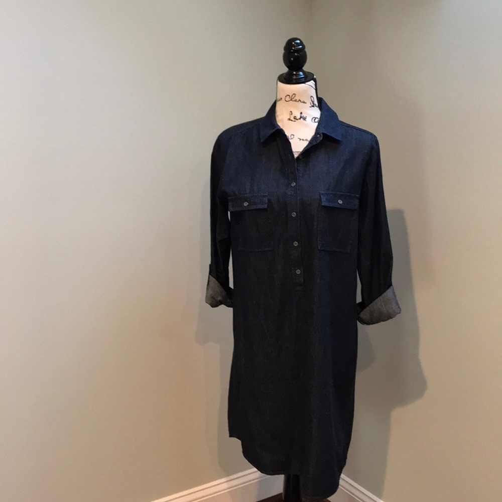 LOFT denim shirt dress